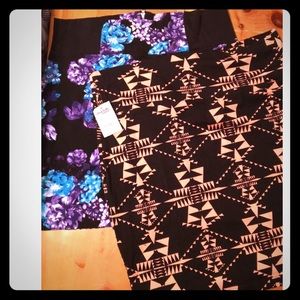 Floral/Aztec skirt bundle